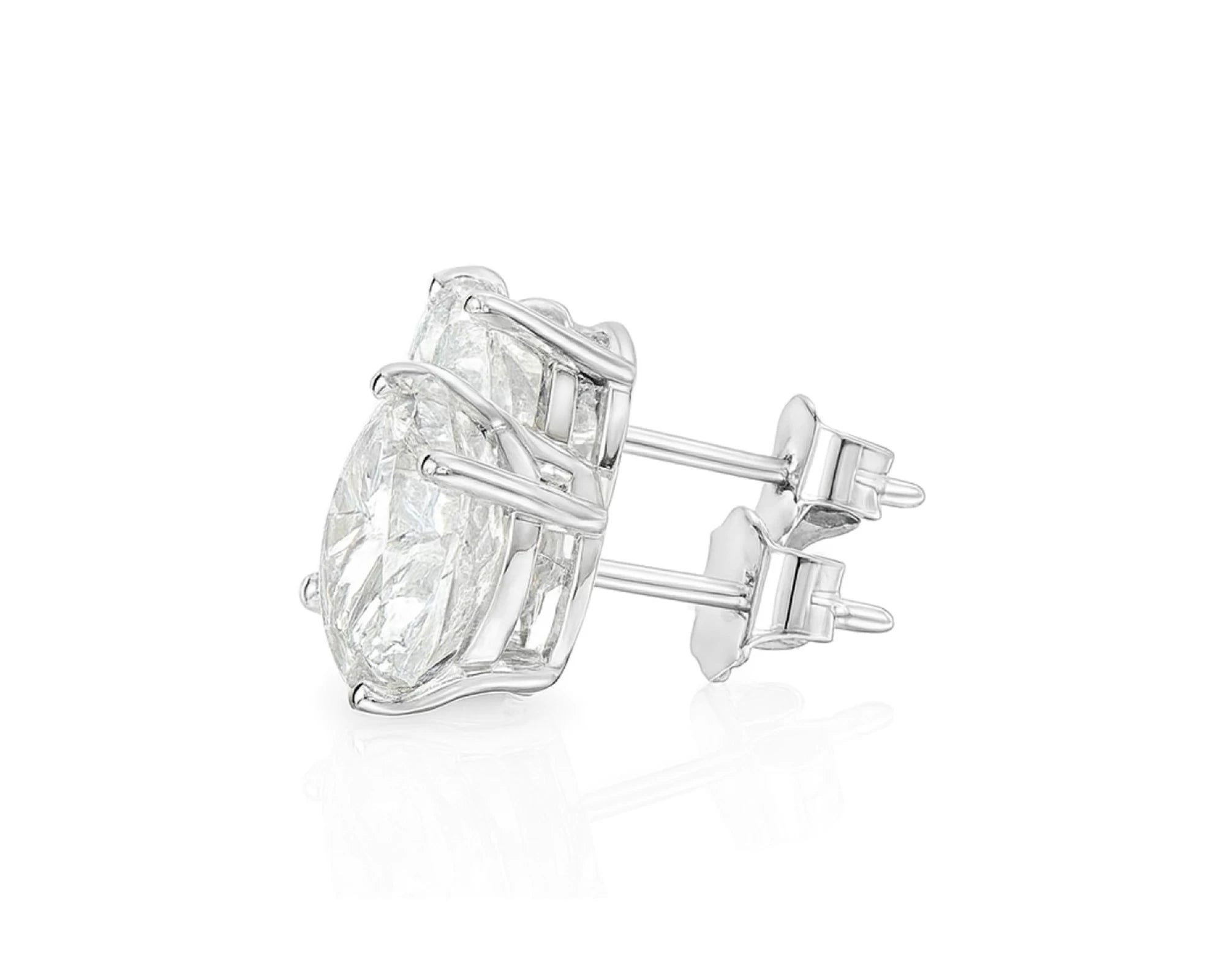 14k Gold Diamond Stud Earrings with Classic 4-Prong Design 4.32ct – lifestyle 3659