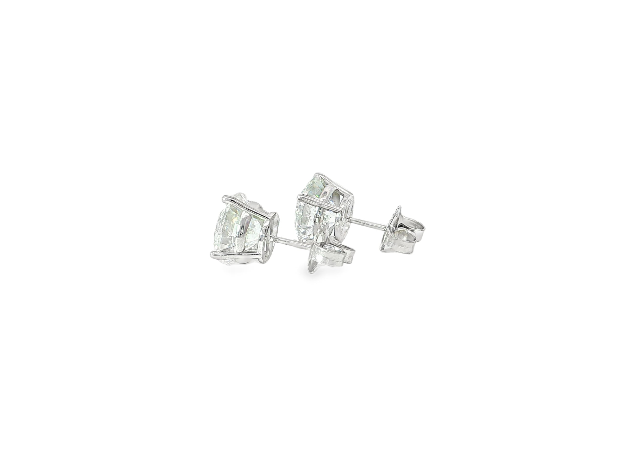14k Gold Diamond Stud Earrings with Classic 4 - Prong Design 5.17ct - AVI THE JEWELER