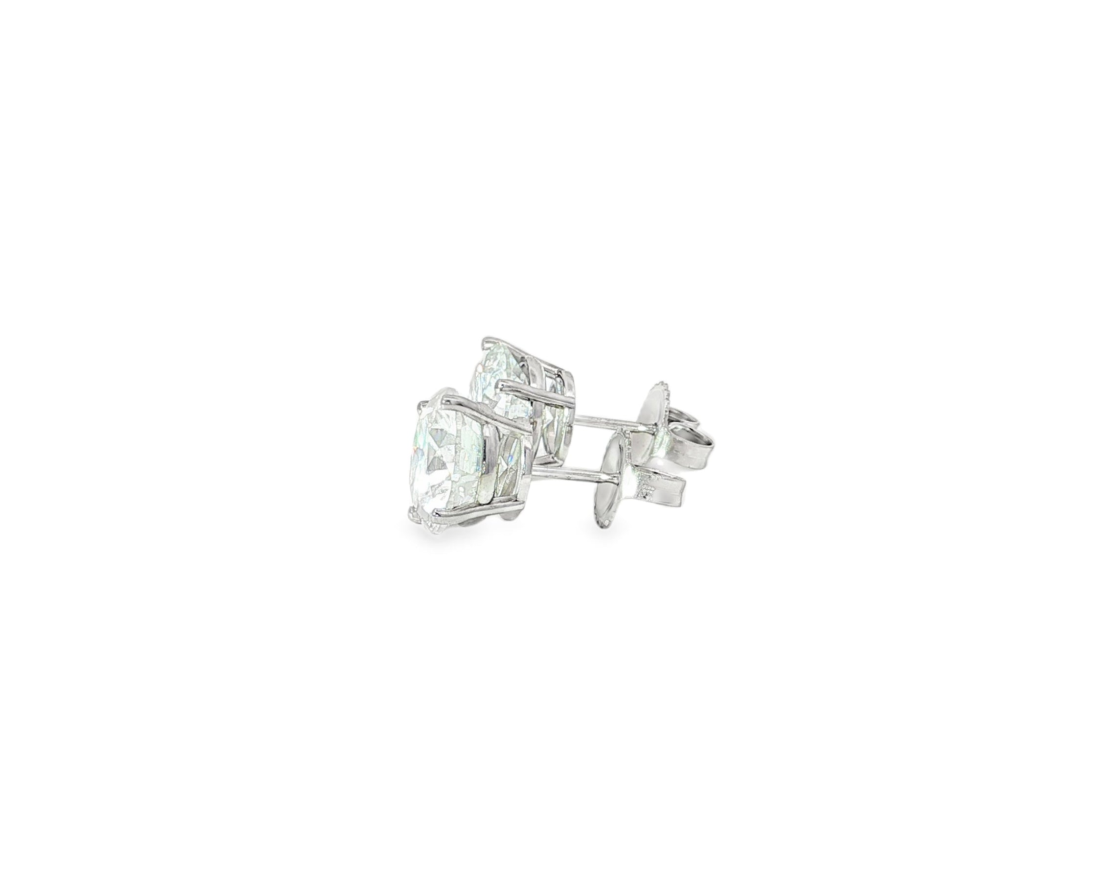 14k Gold Diamond Stud Earrings with Classic 4 - Prong Design 5.17ct - AVI THE JEWELER
