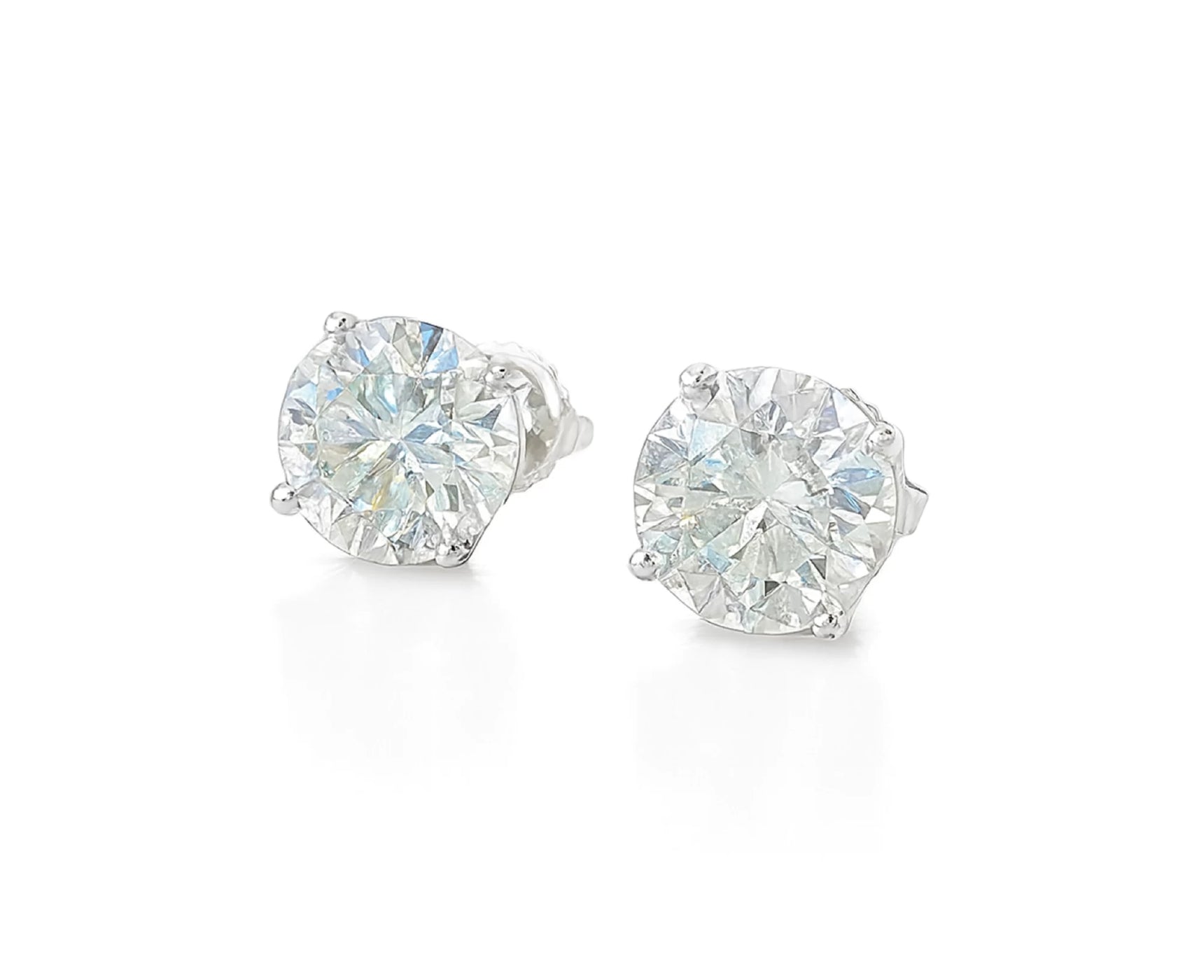 14k Gold Diamond Stud Earrings with Classic 4-Prong Design 5.17ct – lifestyle 3647