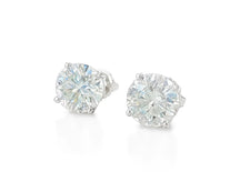 14k Gold Diamond Stud Earrings with Classic 4-Prong Design 5.17ct
