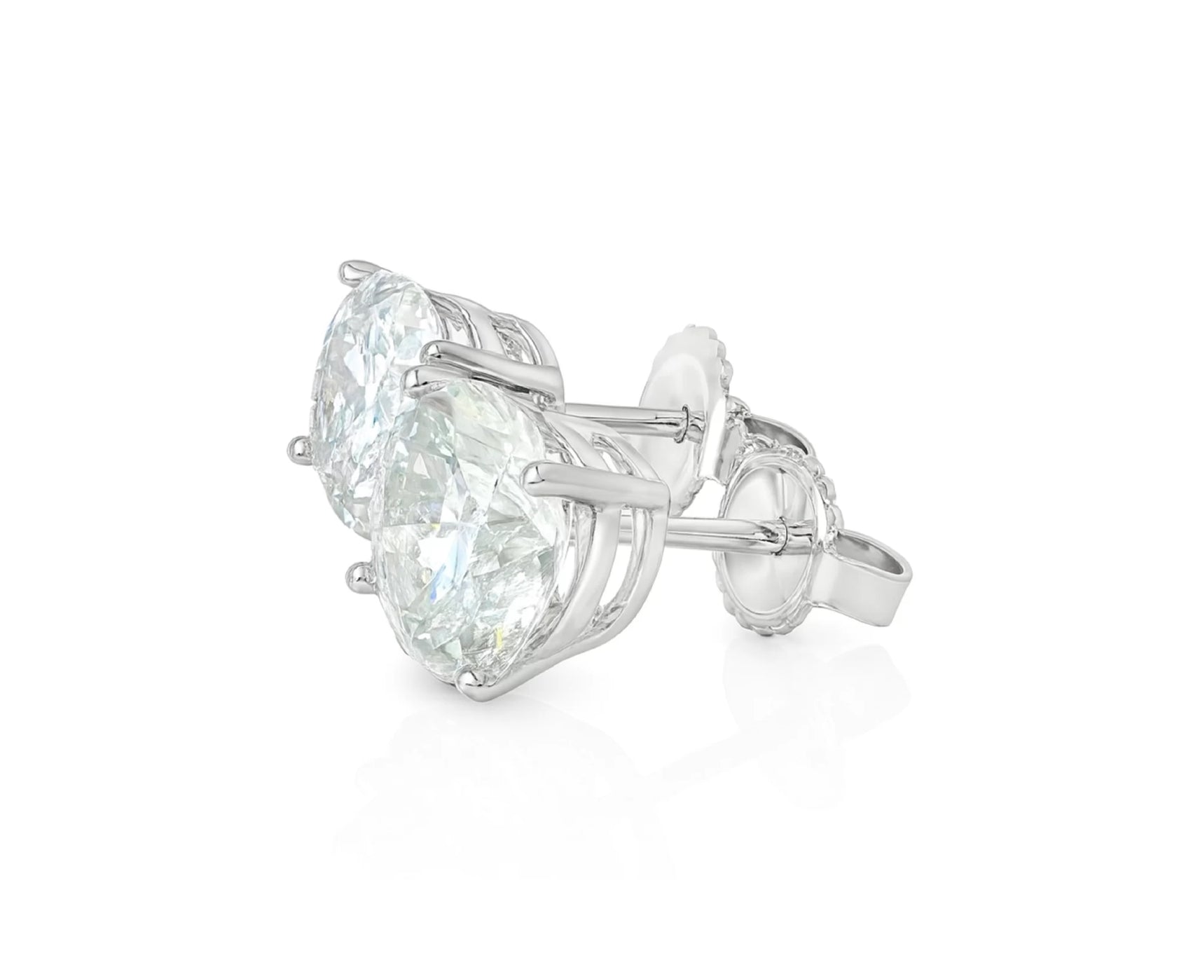 14k Gold Diamond Stud Earrings with Classic 4-Prong Design 5.17ct – lifestyle 3648