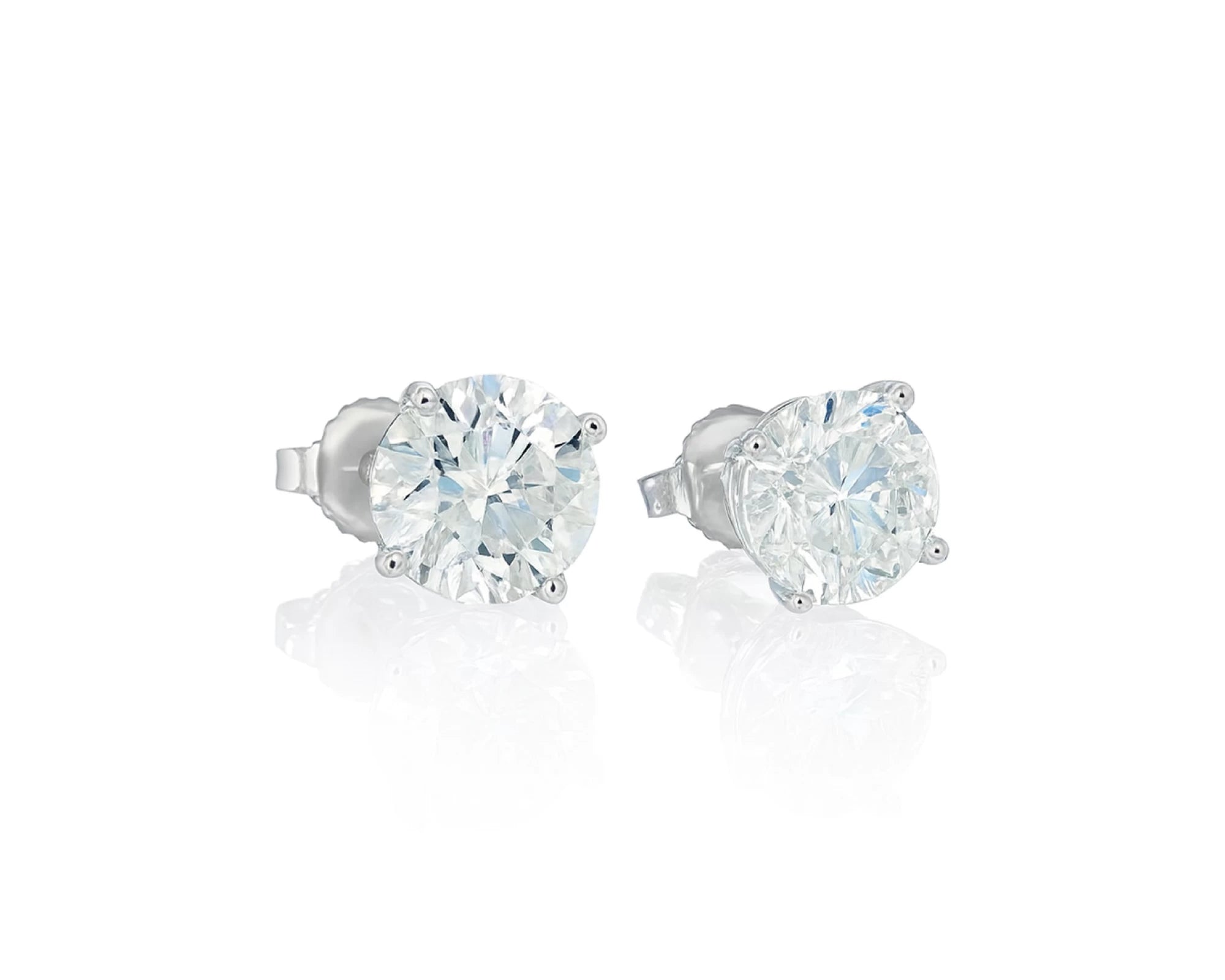 14k Gold Diamond Stud Earrings with Classic 4-Prong Design 5.17ct – lifestyle 3649