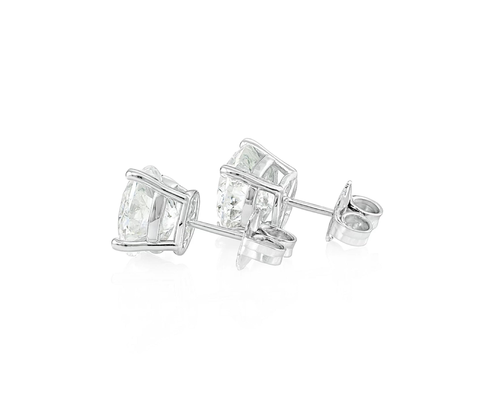 14k Gold Diamond Stud Earrings with Classic 4-Prong Design 5.17ct – lifestyle 3651