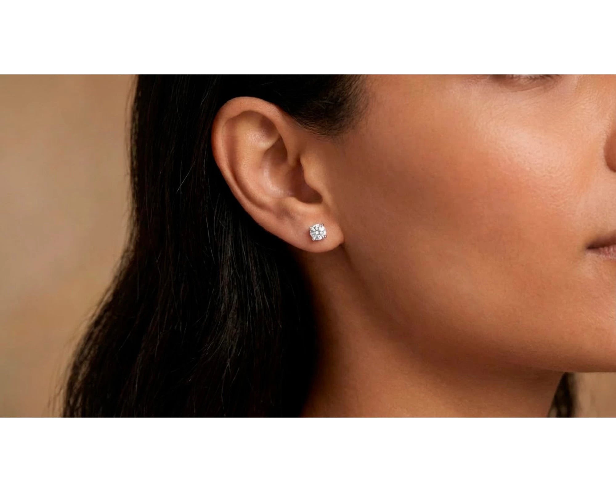 14k Gold Diamond Stud Earrings with Round Brilliant-Cut 2.0ct – view 2