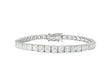 14k Gold Diamond Tennis Bracelet with Asscher-Cut Design 16.65ct