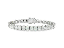 14k Gold Diamond Tennis Bracelet with Oval-Cut Design 17.83ct