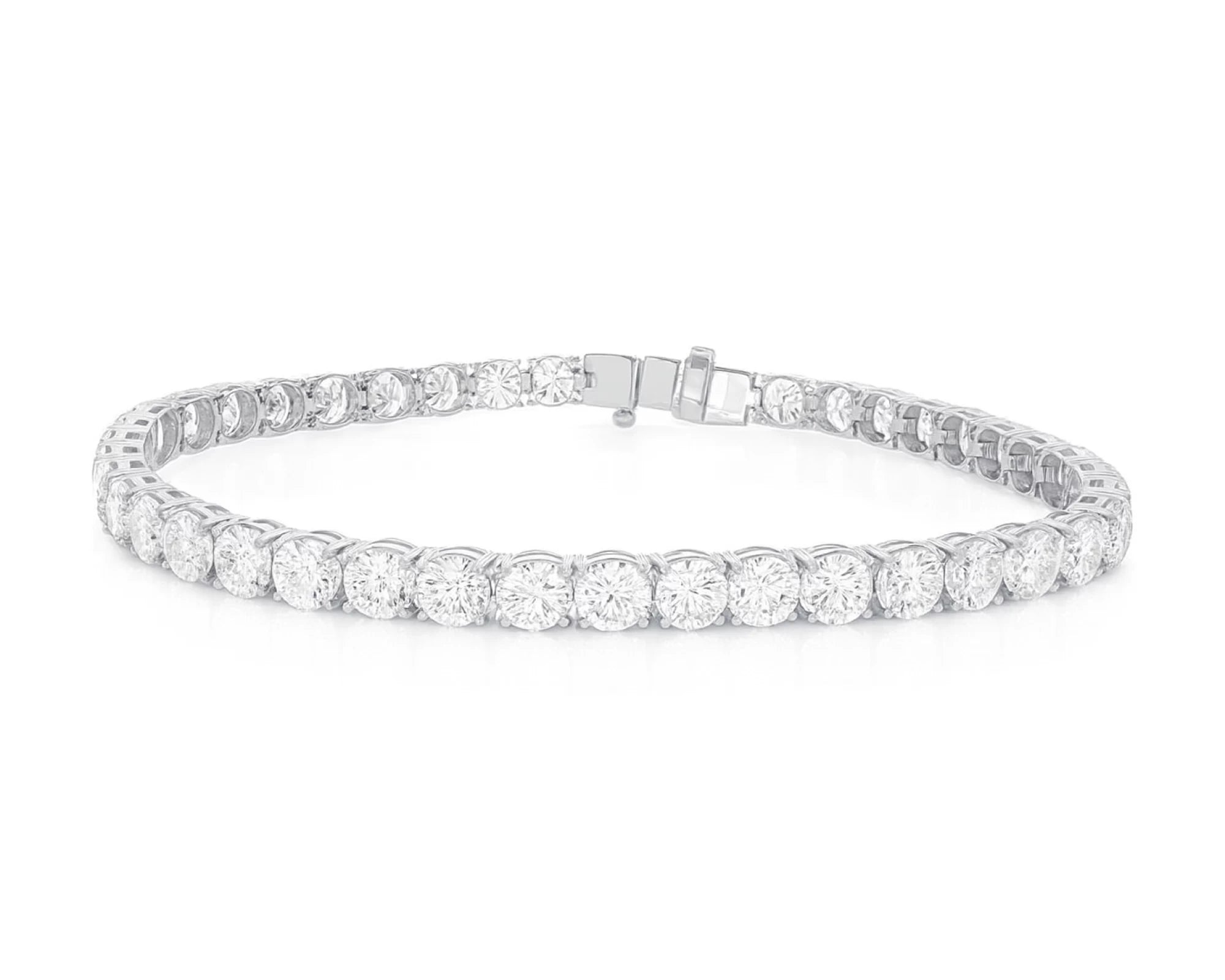 14k Gold Diamond Tennis Bracelet with Round Brilliant Diamonds 11.48 CT – lifestyle 4097