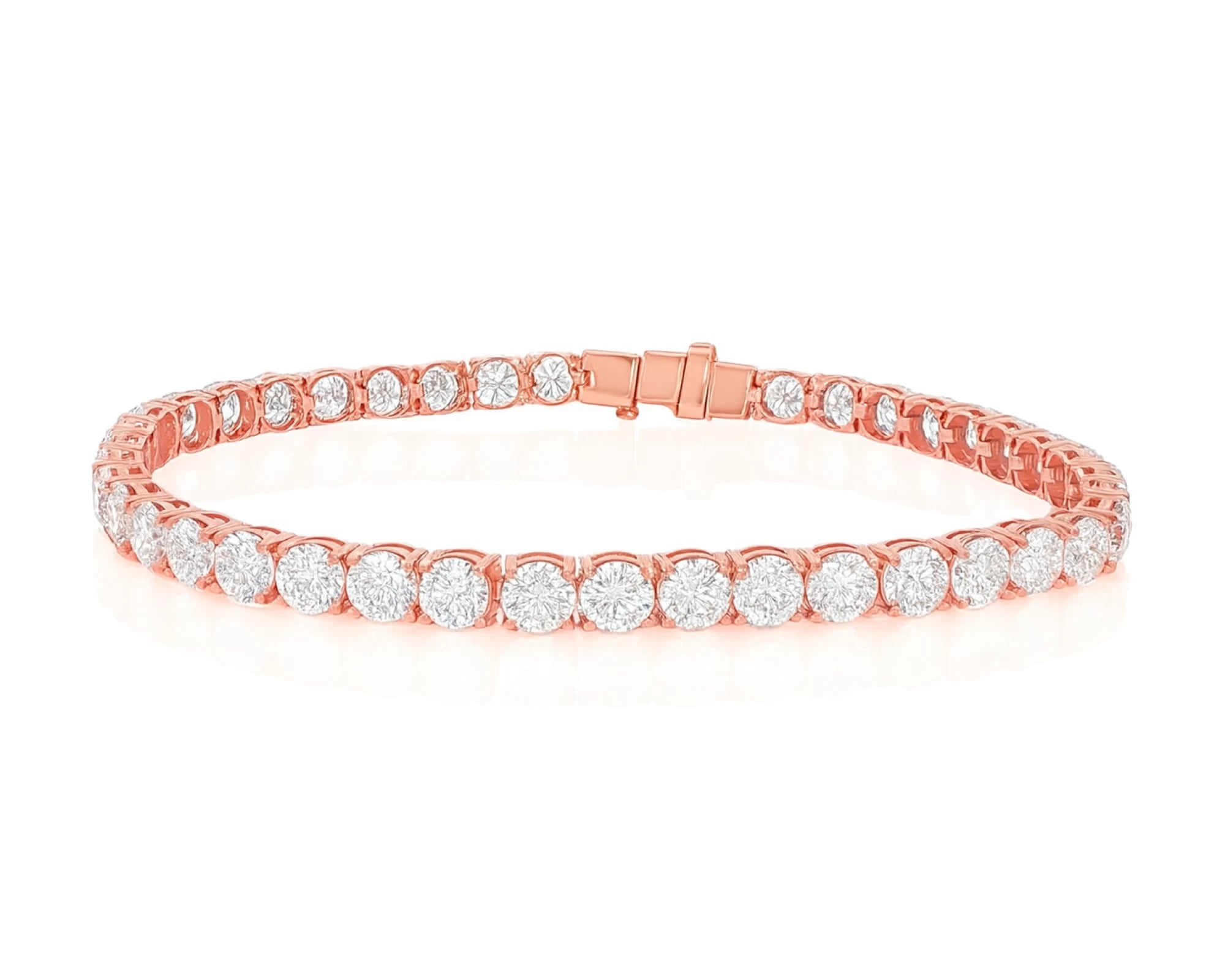 14k Gold Diamond Tennis Bracelet with Round Brilliant Diamonds 11.48 CT – lifestyle 4108