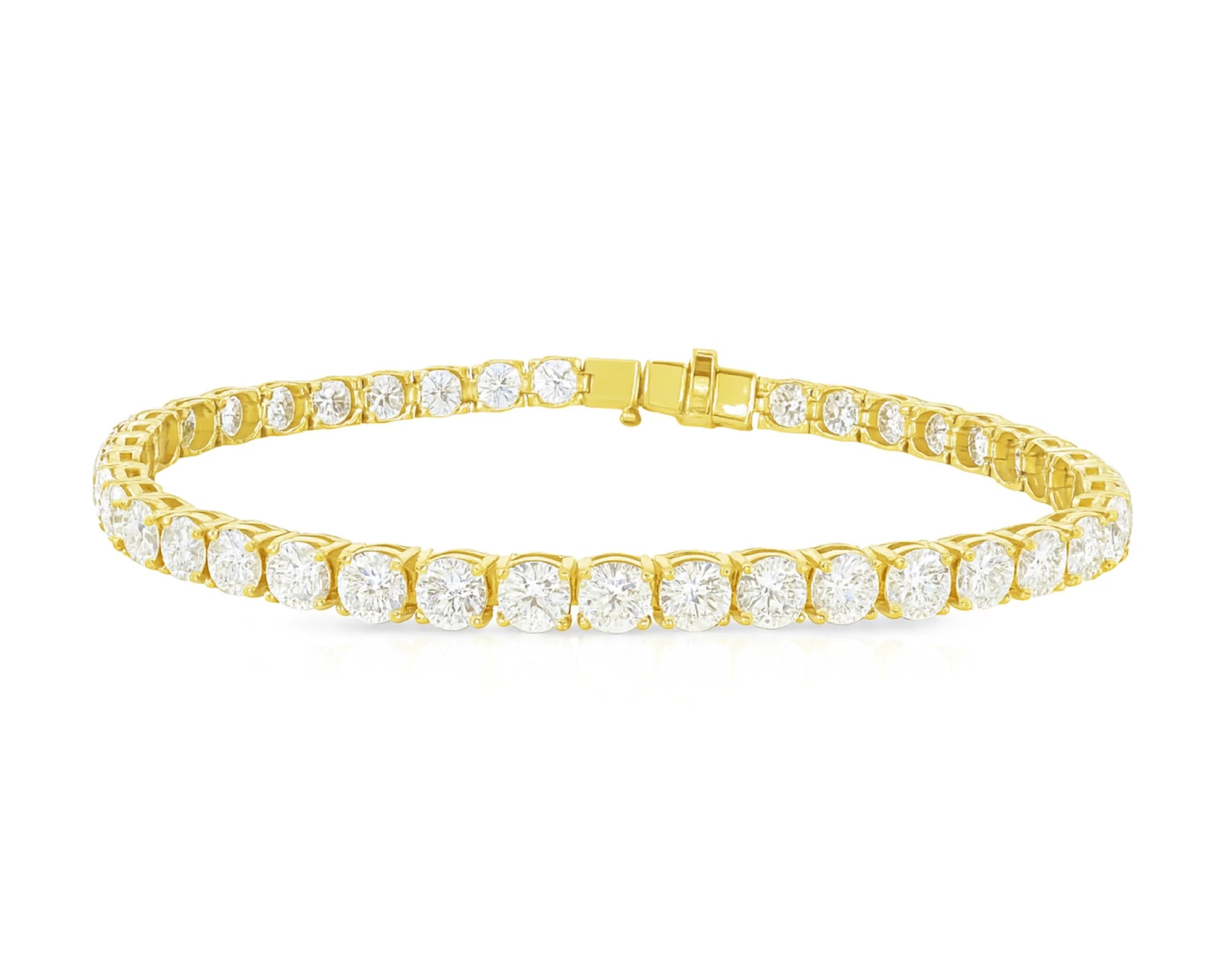 14k Gold Diamond Tennis Bracelet with Round Brilliant Diamonds 11.48 CT – lifestyle 4112