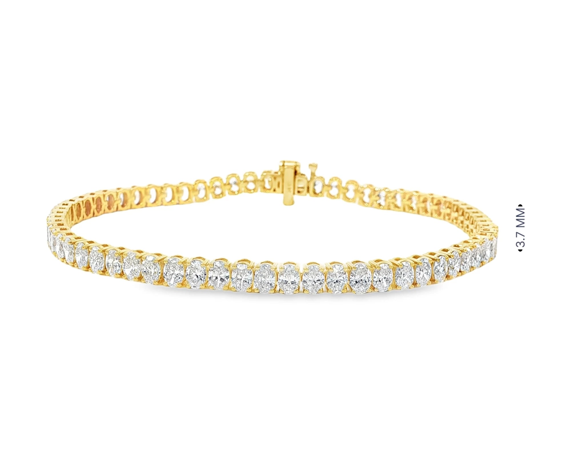 14k Gold Diamond Tennis Bracelet with Round-Cut Design 6.5ct – view 3