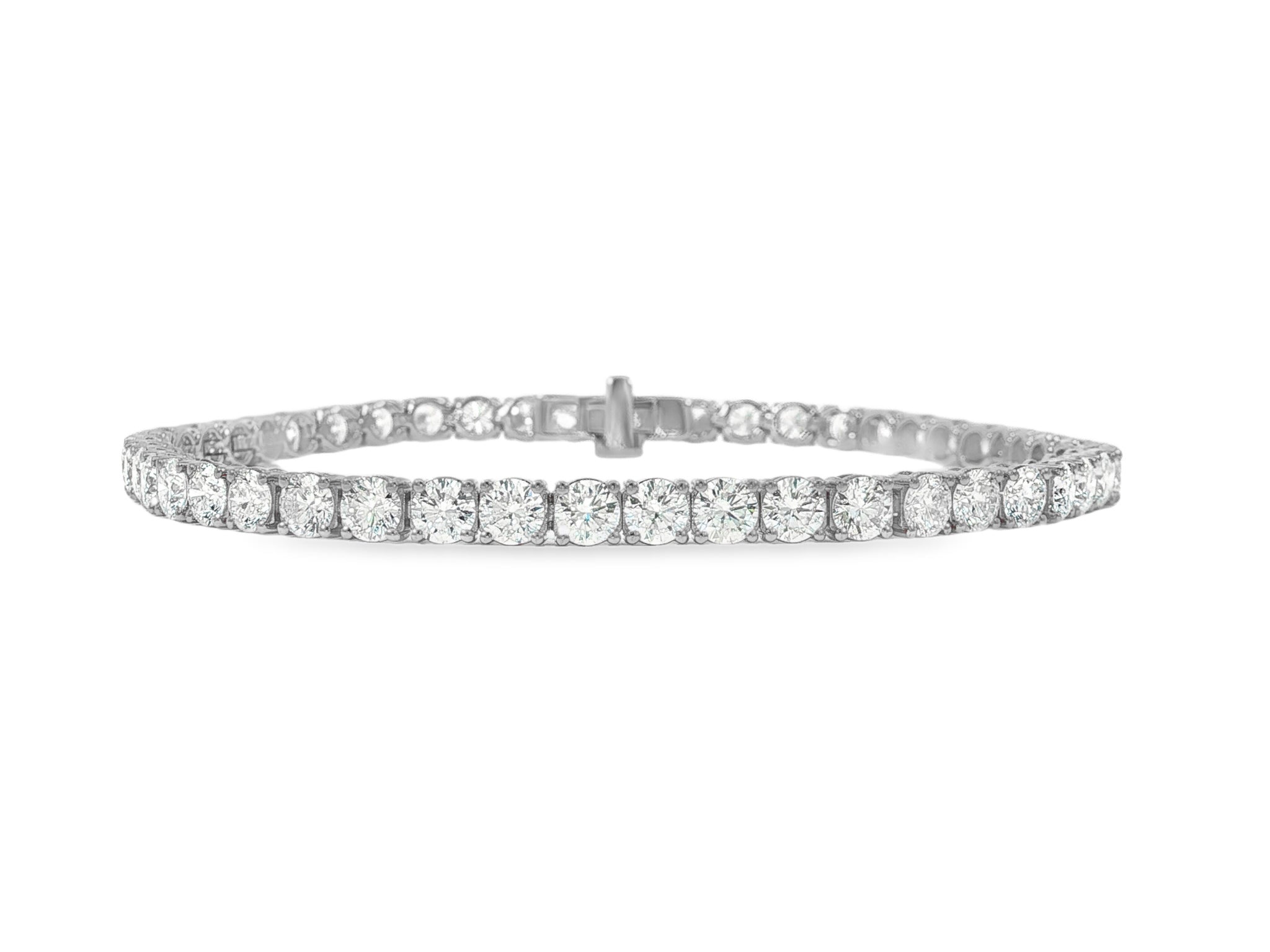 14k Gold Diamond Women’s Tennis Bracelet with Round - Cut Design 7.46ct - AVI THE JEWELER