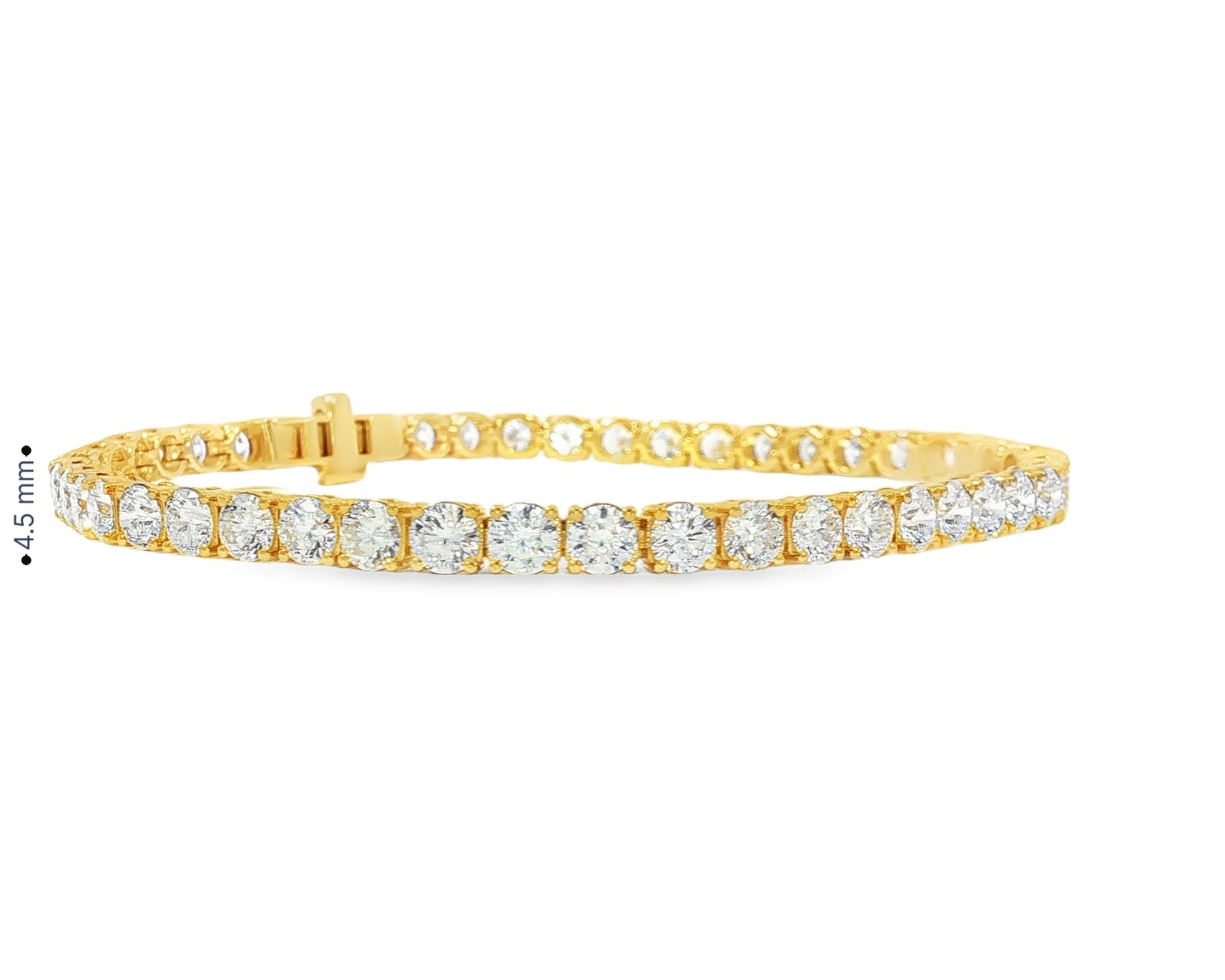 14k Gold Diamond Women’s Tennis Bracelet with Round - Cut Design 7.46ct - AVI THE JEWELER