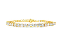 14k Gold Diamond Women’s Tennis Bracelet with Round-Cut Design 7.46ct