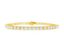 14k Gold Diamond Women’s Tennis Bracelet with Round-Cut Design 7.46ct