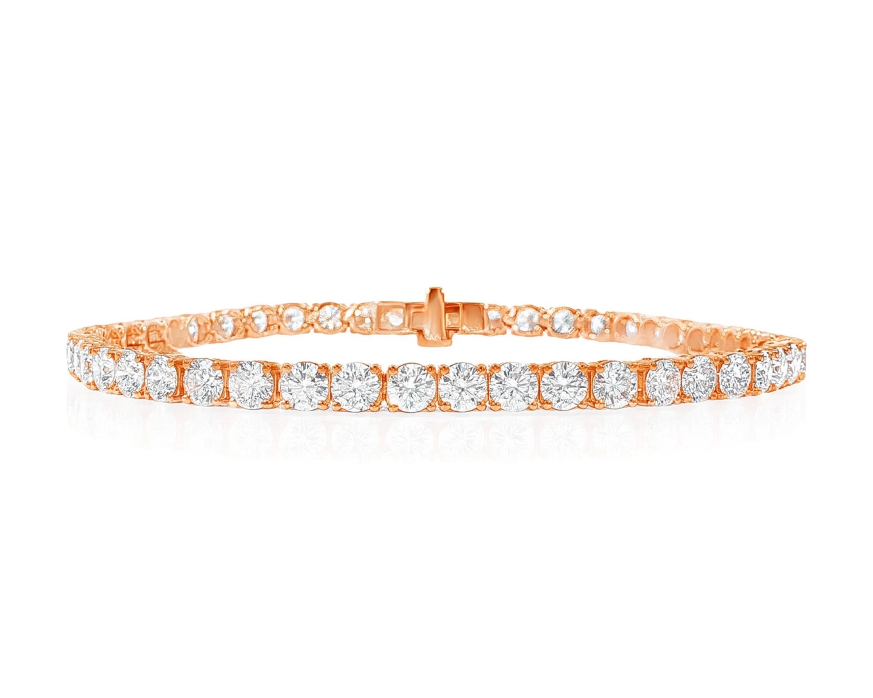 14k Gold Diamond Women’s Tennis Bracelet with Round-Cut Design 7.46ct – lifestyle 4509