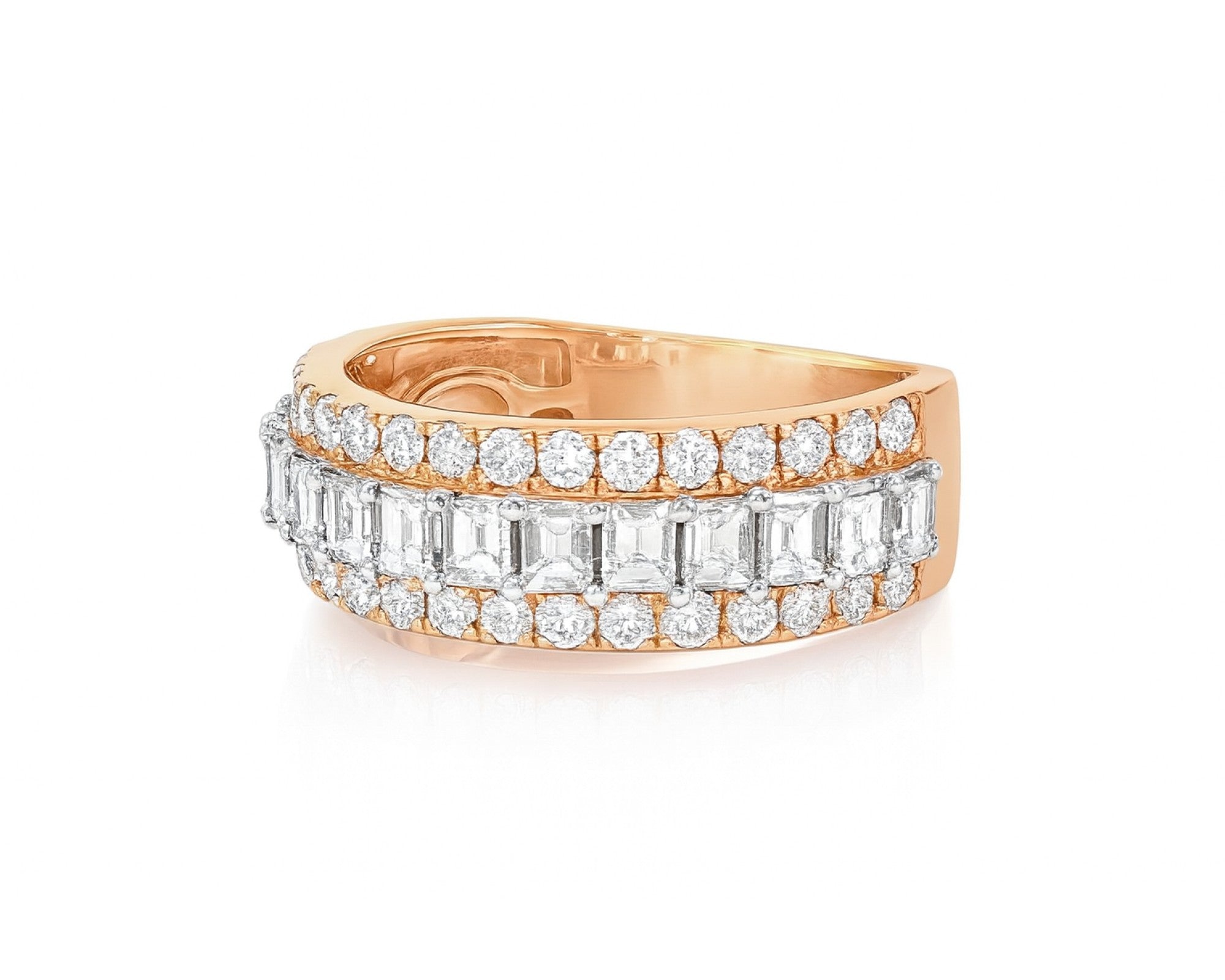 14k Gold Eternity Ring with Emerald Cut Diamonds 3.0ct – lifestyle 273