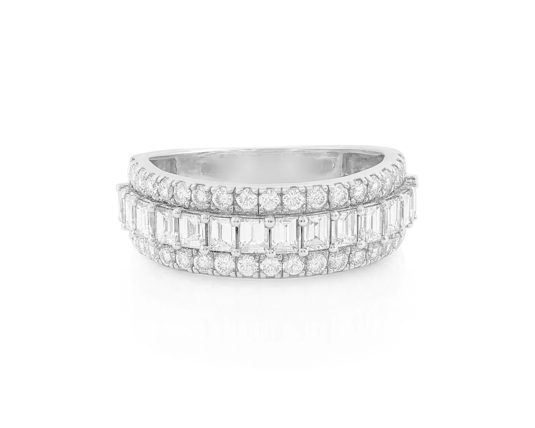 14k Gold Eternity Ring with Emerald Cut Diamonds 3.0ct – lifestyle 275