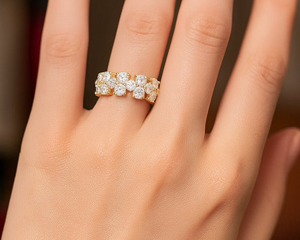 14k Gold Eternity Ring with Round Brilliant Cut Diamonds 5.00ct - AVI THE JEWELER