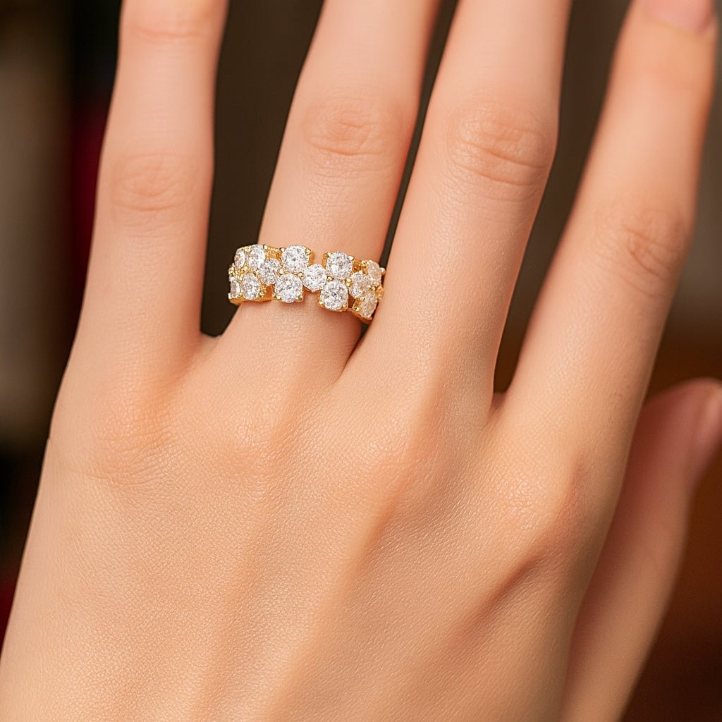 14k Gold Eternity Ring with Round Brilliant Cut Diamonds 5.00ct - AVI THE JEWELER