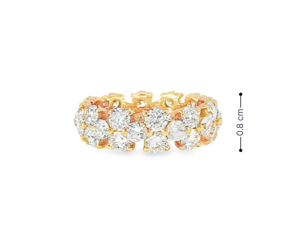 14k Gold Eternity Ring with Round Brilliant Cut Diamonds 5.00ct - AVI THE JEWELER