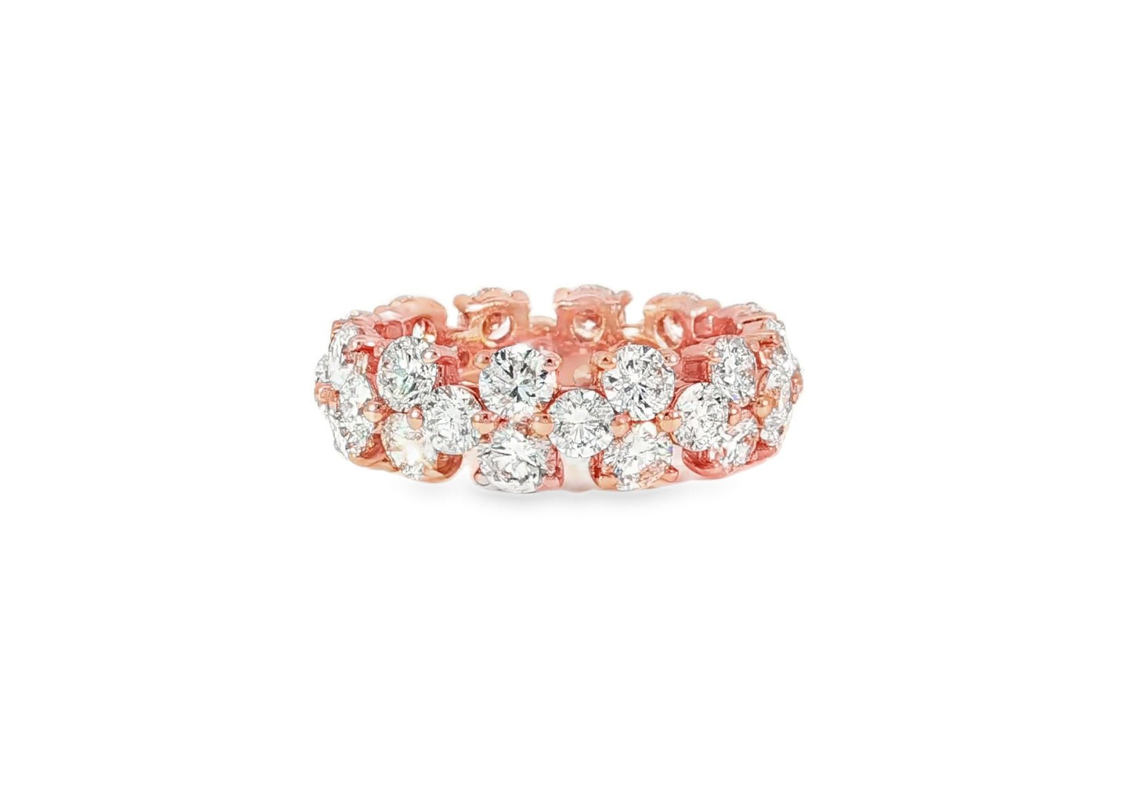 14k Gold Eternity Ring with Round Brilliant Cut Diamonds 5.00ct - AVI THE JEWELER