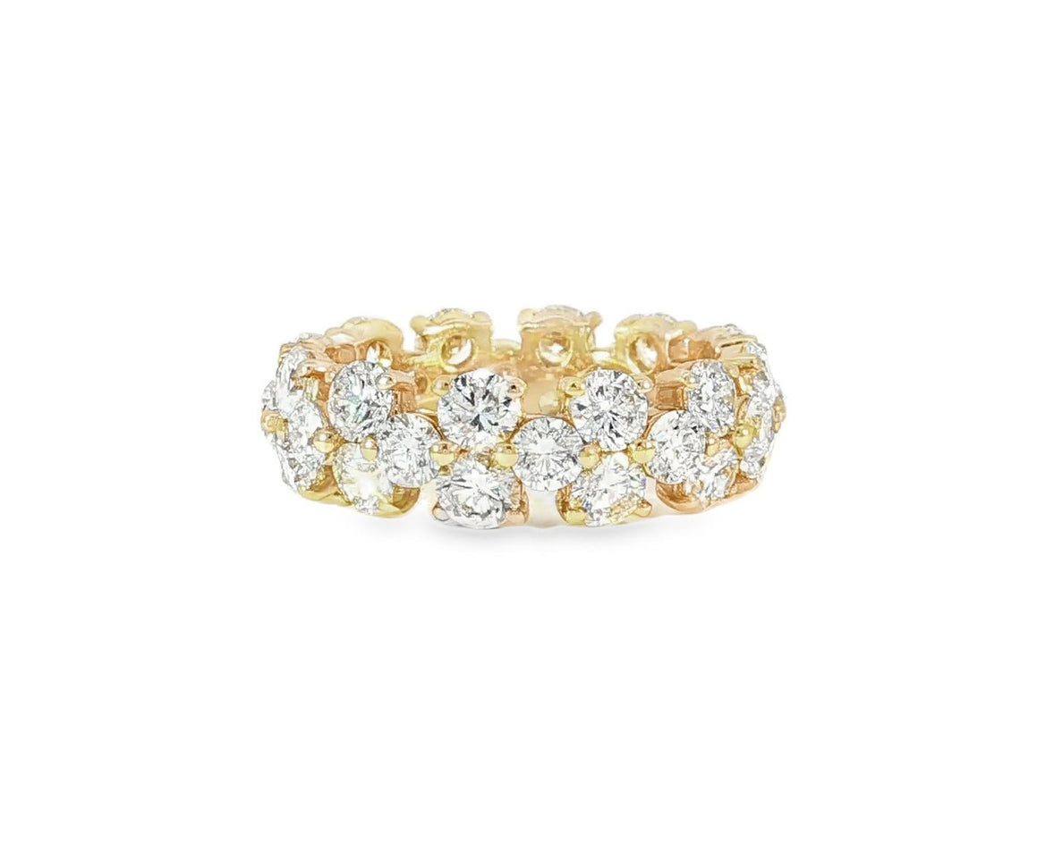 14k Gold Eternity Ring with Round Brilliant Cut Diamonds 5.00ct - AVI THE JEWELER