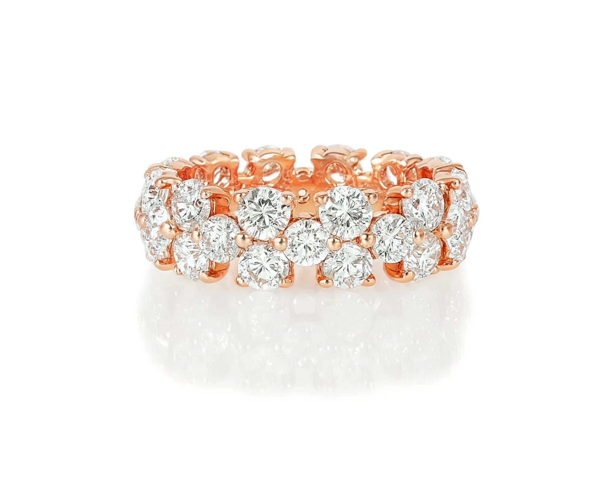 14k Gold Eternity Ring with Round Brilliant Cut Diamonds 5.00ct – lifestyle 1584