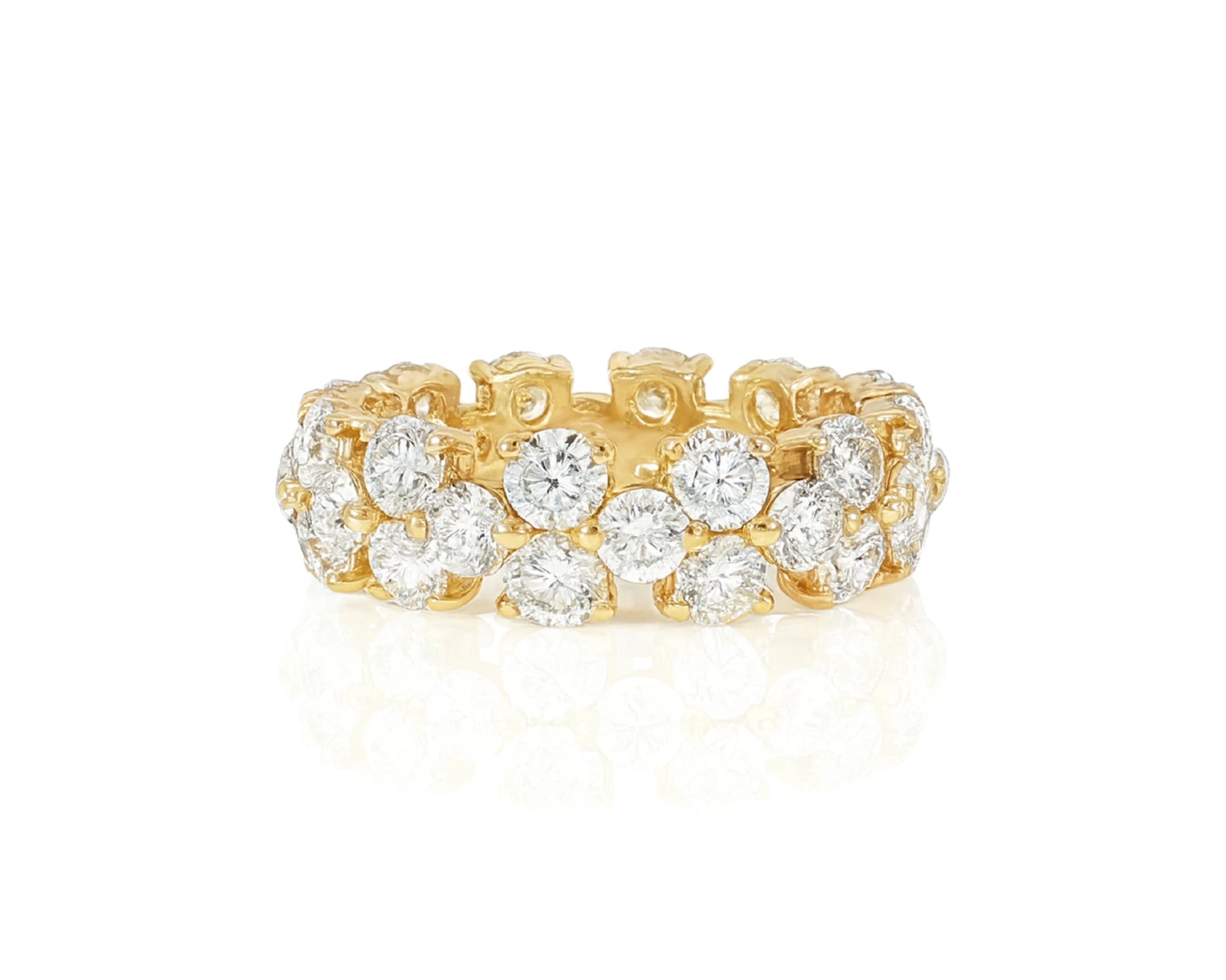 14k Gold Eternity Ring with Round Brilliant Cut Diamonds 5.00ct – lifestyle 1585