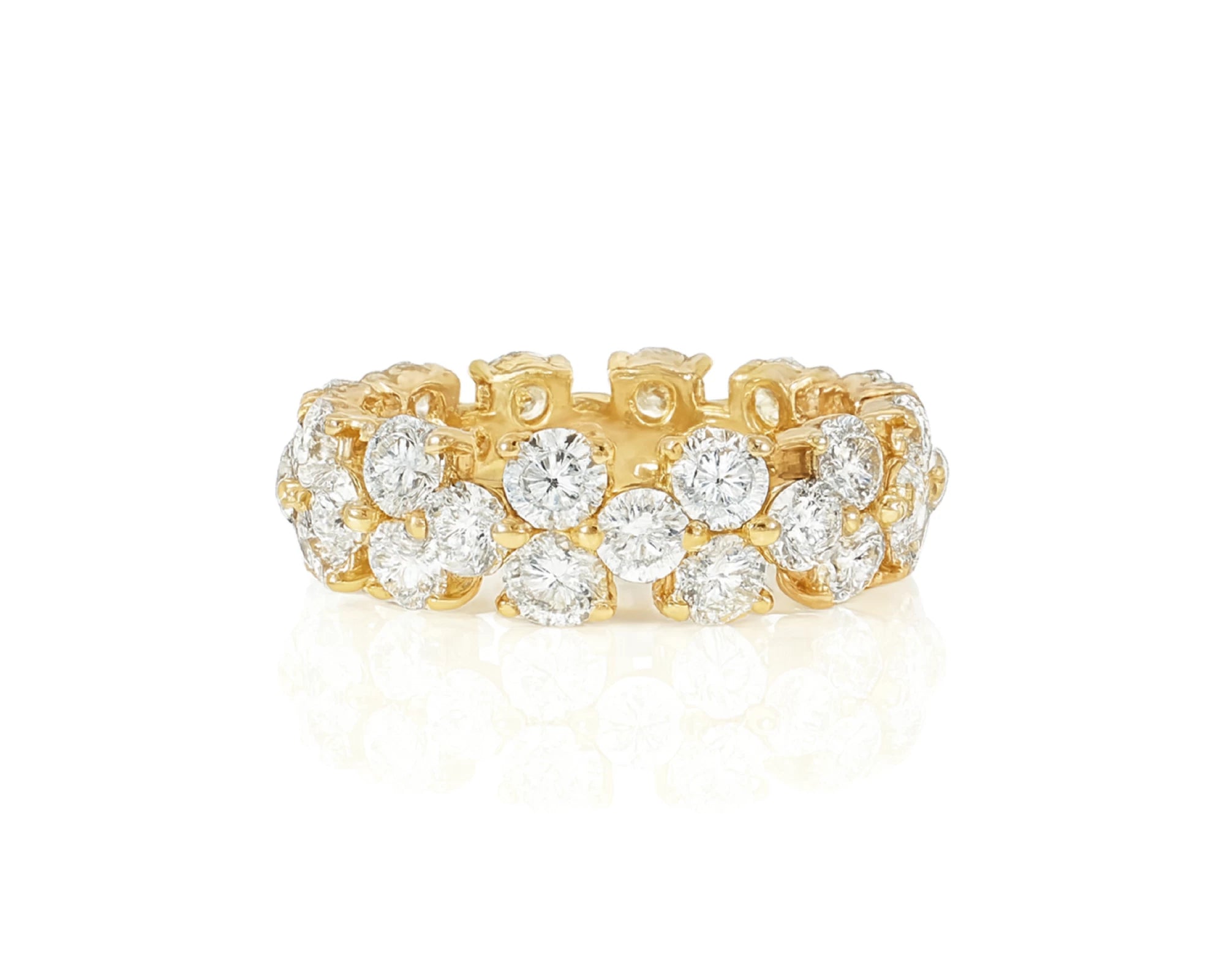 14k Gold Eternity Ring with Round Brilliant Cut Diamonds 5.00ct – lifestyle 1585