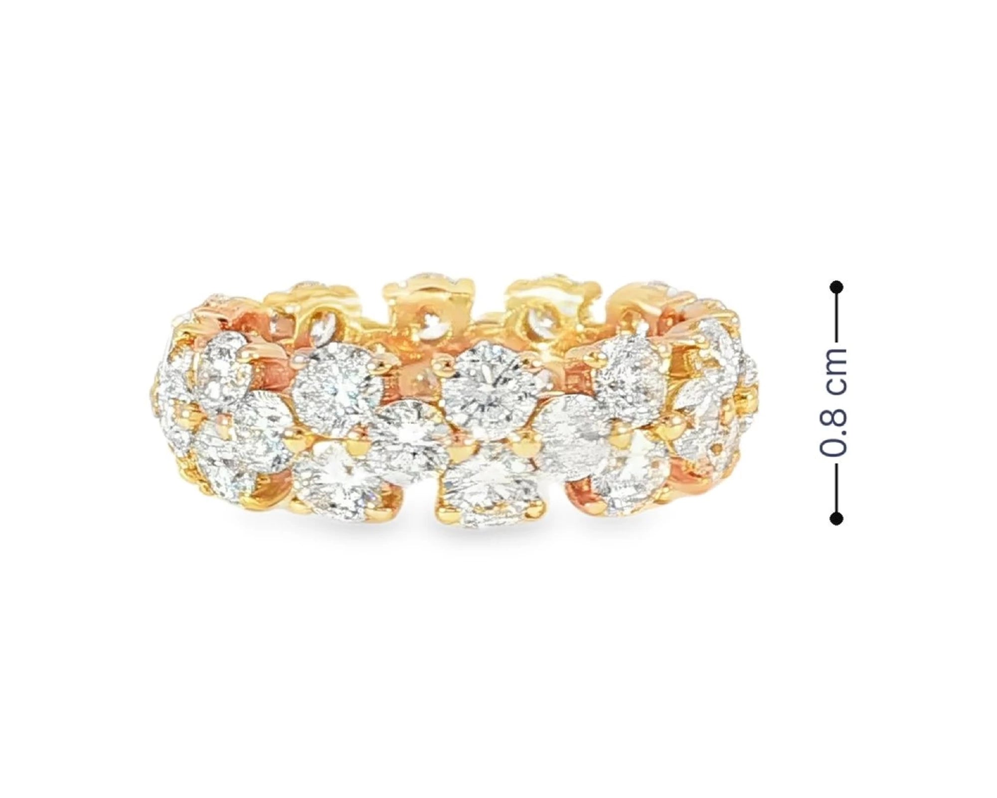 14k Gold Eternity Ring with Round Brilliant Cut Diamonds 5.00ct – lifestyle 3039