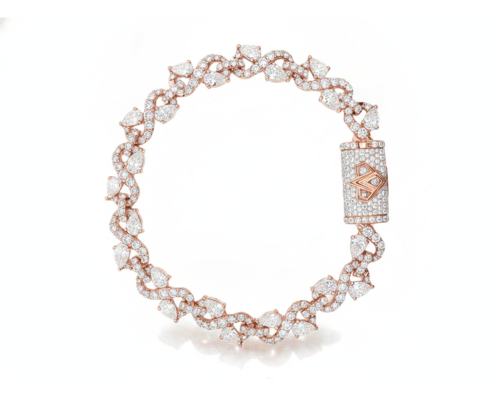 14K Gold Lab Ground Diamond Bracelet Twisted Design 13.20 CT – lifestyle 177