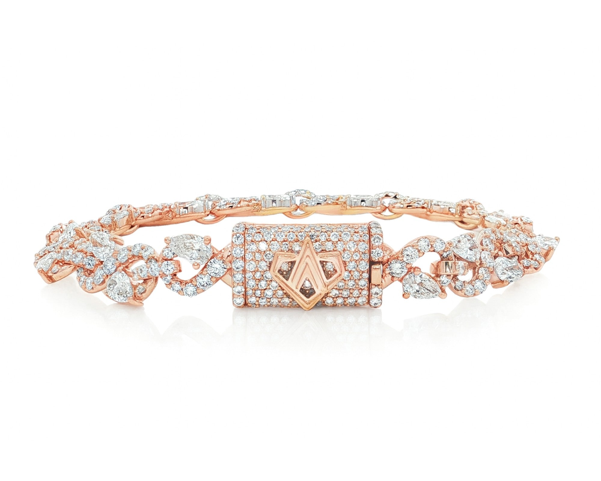 14K Gold Lab Ground Diamond Bracelet Twisted Design 13.20 CT – lifestyle 203