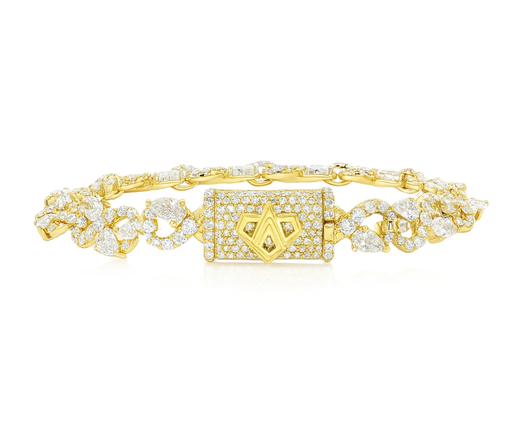 14K Gold Lab Ground Diamond Bracelet Twisted Design 13.20 CT – lifestyle 210