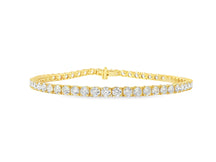 14k Gold Lab Grown Diamond Bracelet with Classic Round-Cut Design 7.22ct