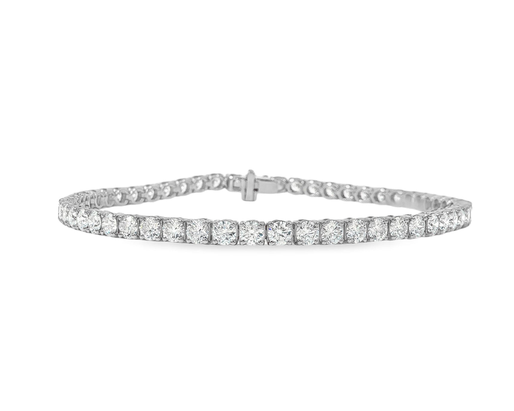 14k Gold Lab Grown Diamond Bracelet with Classic Round - Cut Design 7.22ct - AVI THE JEWELER