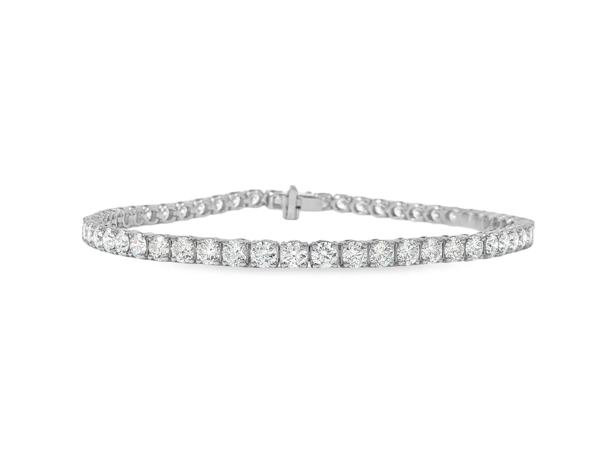 14k Gold Lab Grown Diamond Bracelet with Classic Round - Cut Design 7.22ct - AVI THE JEWELER