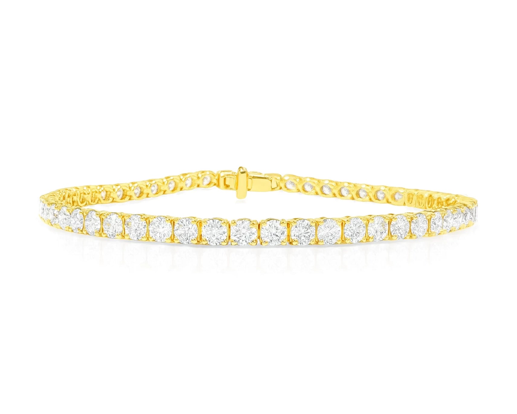 14k Gold Lab Grown Diamond Bracelet with Classic Round-Cut Design 7.22ct – lifestyle 4617