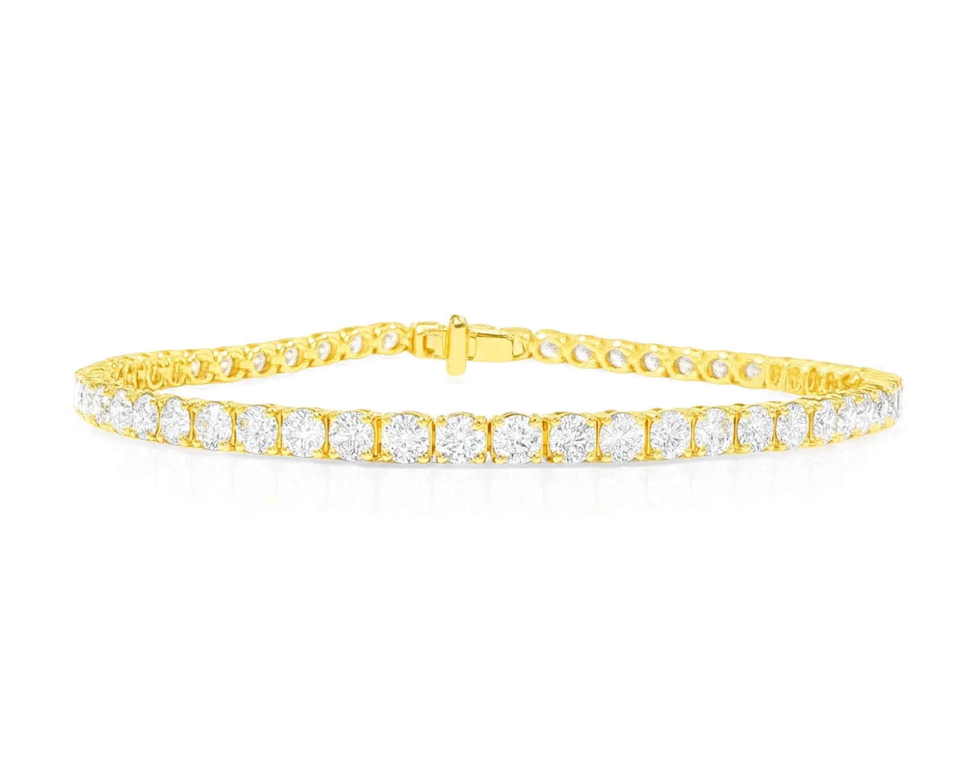 14k Gold Lab Grown Diamond Bracelet with Classic Round-Cut Design 7.22ct – lifestyle 4617
