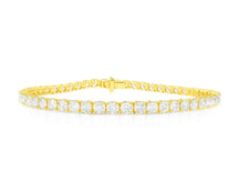 14k Gold Lab Grown Diamond Bracelet with Classic Round-Cut Design 7.22ct