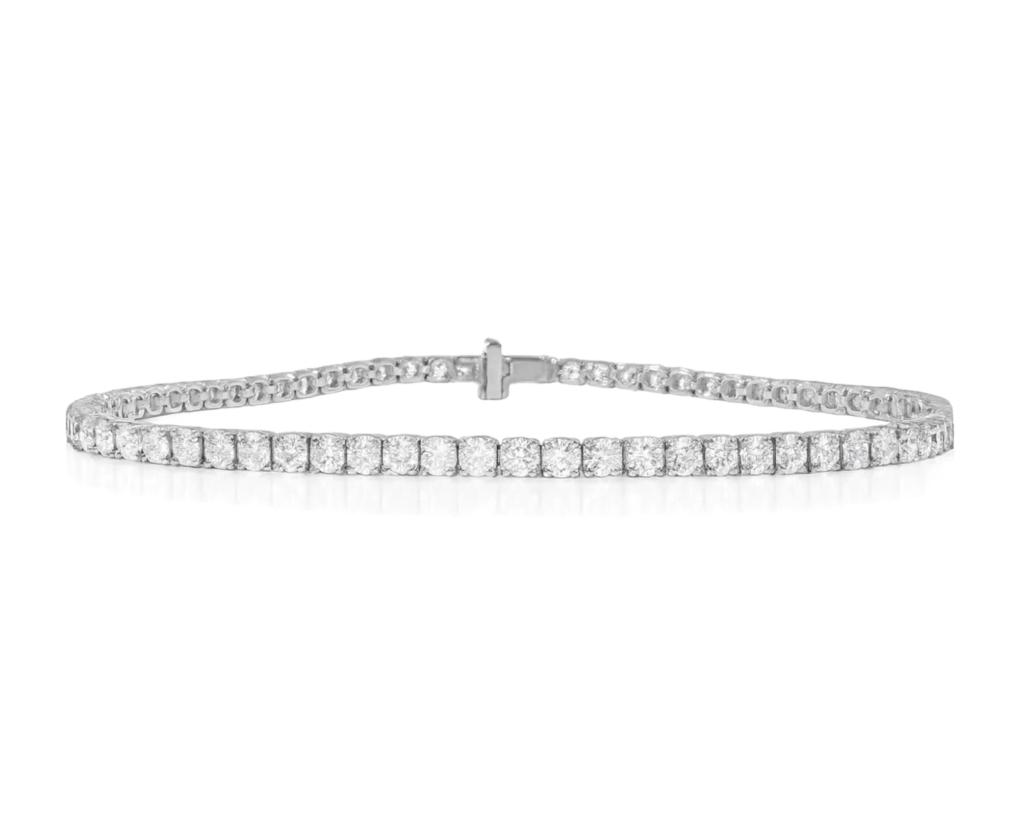 14k Gold Lab-Grown Diamond Bracelet with Classic Round-Cut Tennis Design 3.51ct – lifestyle 4640