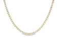 14k Gold Lab Grown Diamond Necklace with Classic Round-Cut Tennis Design 10.43ct