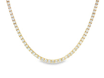 14k Gold Lab Grown Diamond Necklace with Classic Round-Cut Tennis Design 10.43ct