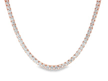 14k Gold Lab-Grown Diamond Necklace with Classic Round-Cut Tennis Design 14.09ct