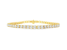 14k Gold Lab-Grown Diamond Tennis Bracelet with Round-Cut Classic Design 6.67ct