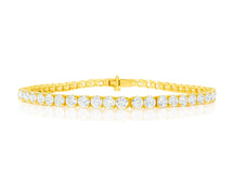 14k Gold Lab-Grown Diamond Tennis Bracelet with Round-Cut Classic Design 6.67ct