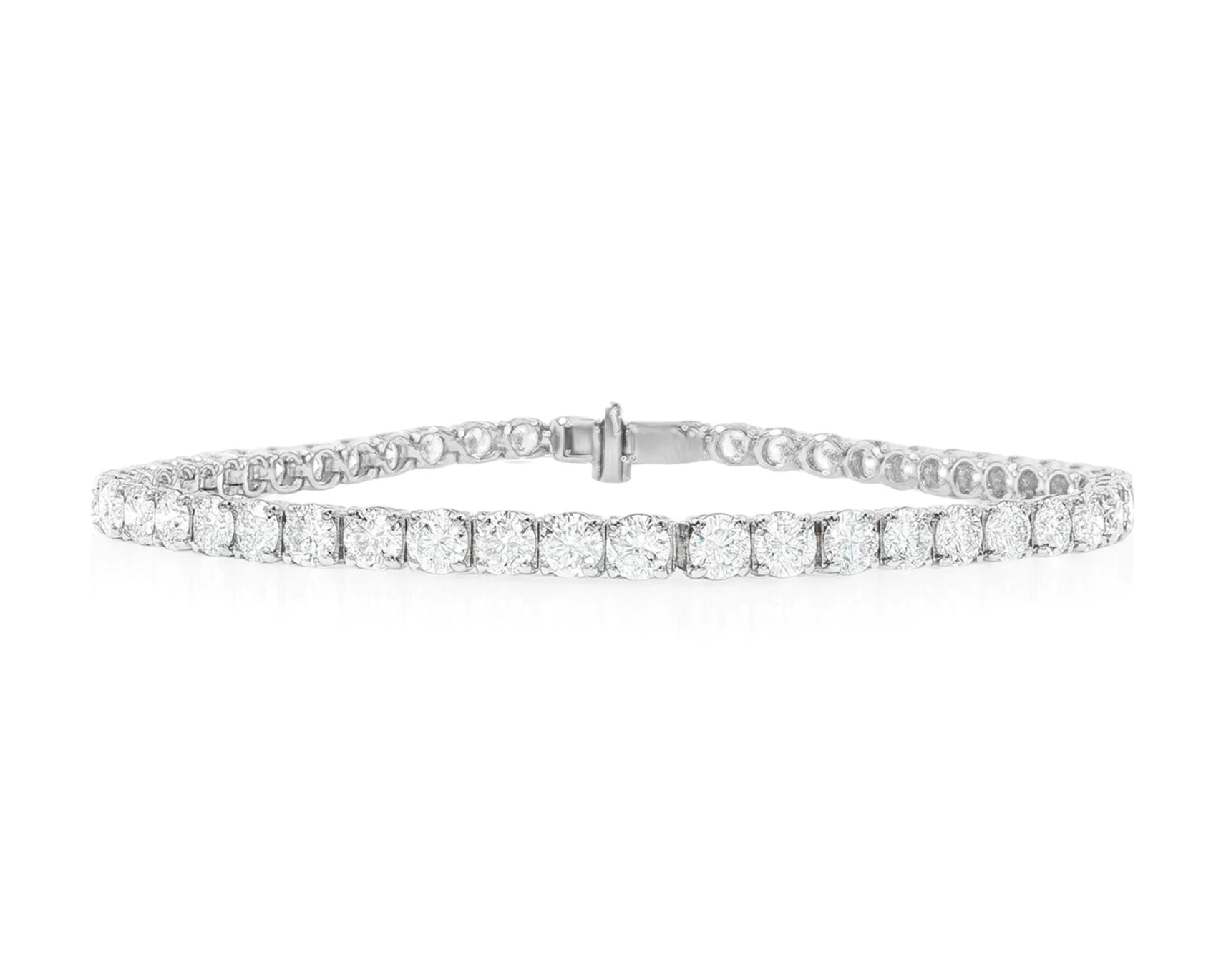 14k Gold Lab-Grown Diamond Tennis Bracelet with Round-Cut Classic Design 6.67ct – lifestyle 4539