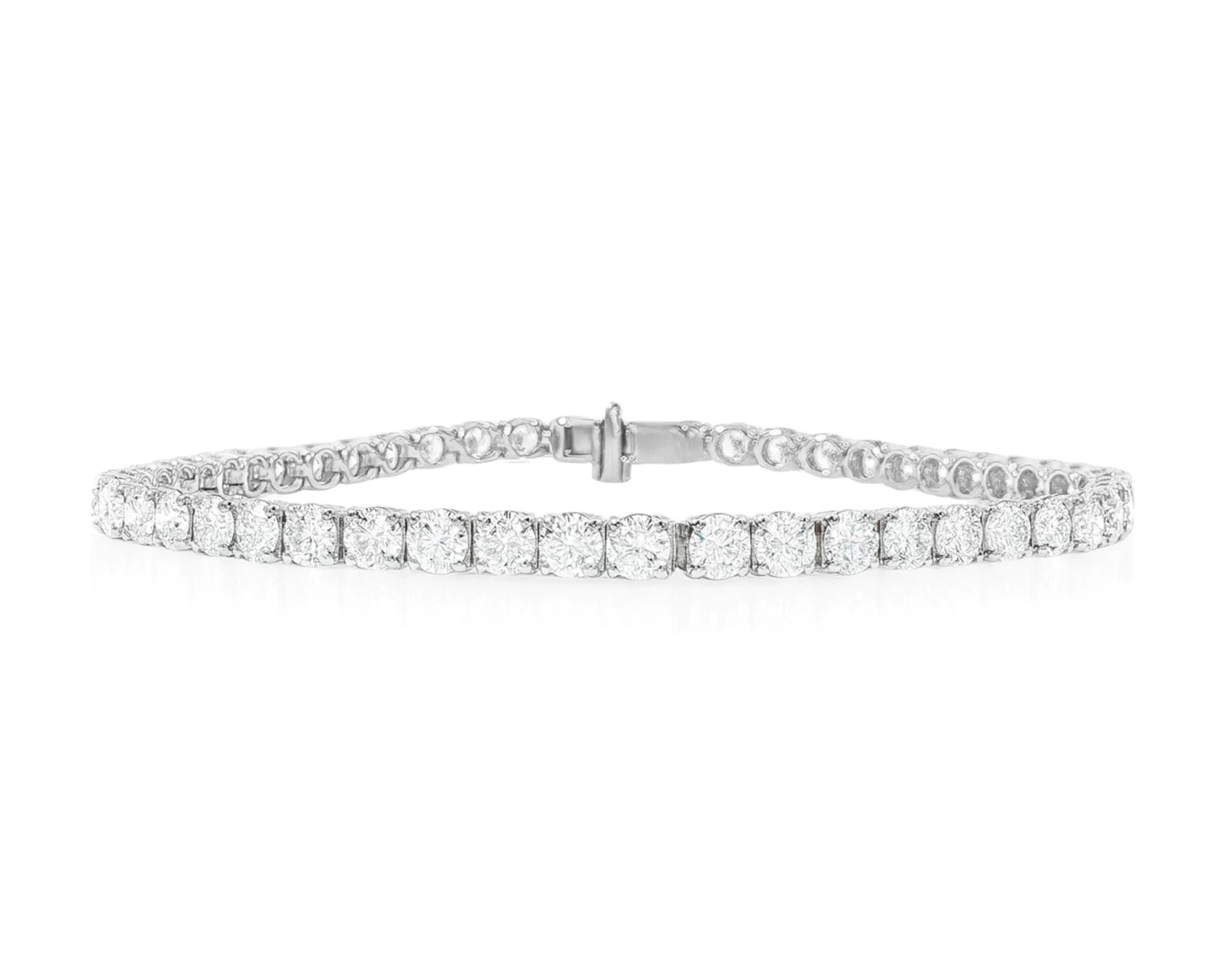 14k Gold Lab-Grown Diamond Tennis Bracelet with Round-Cut Classic Design 6.67ct – lifestyle 4539