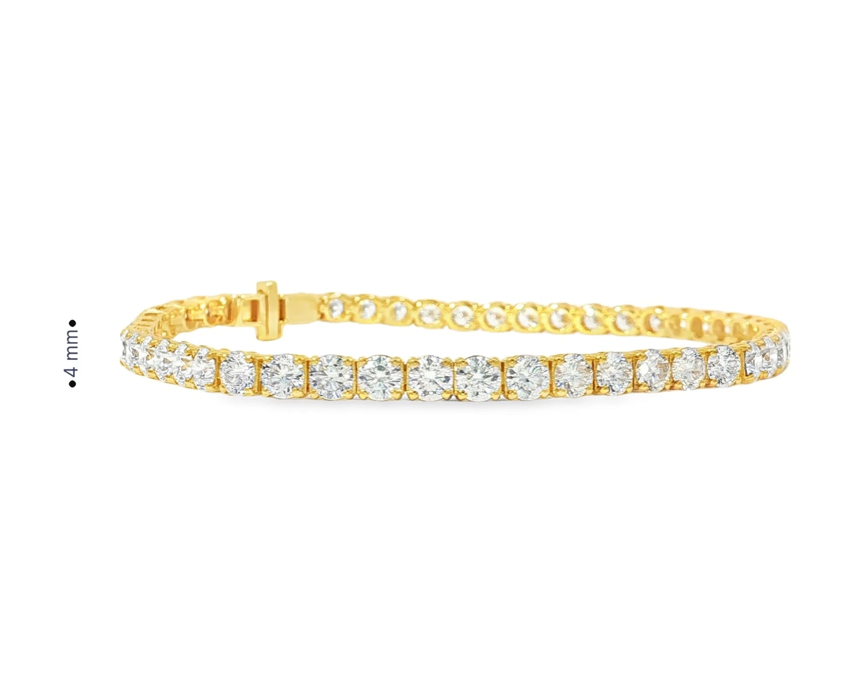 14k Gold Lab-Grown Diamond Tennis Bracelet with Round-Cut Classic Design 6.67ct – view 6