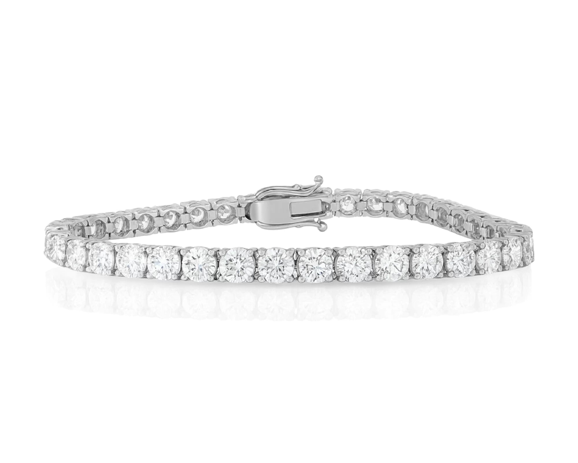 14k Gold Lab-Grown Diamond Tennis Bracelet with Round-Cut Design 12.84ct – lifestyle 4499